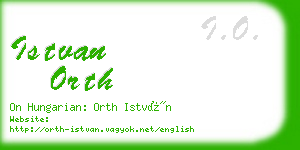 istvan orth business card